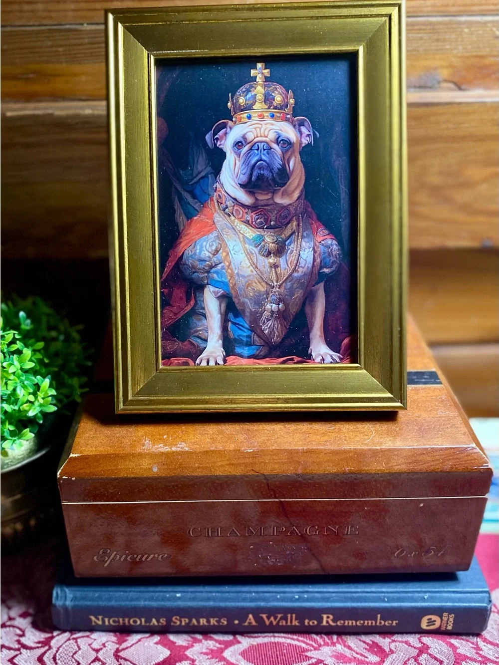 Royal Bulldog Portrait – Lady Colette | Framed Vintage Dog Art - Picture 3 of 4